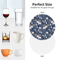 thumbnail image 6 of Lsque Forest Elk Pattern 4" Drink Coasters Set of 4, PVC Leather Absorbent Coasters, Table Coaster Set Decorative Coffee Cup Coasters Housewarming Gift -Round Shape, 6 of 6