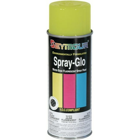 New Seymour Water Base Spray Paint Fluorescent Yellow Spray-Glo, Enamel (Best Water Based Enamel Paint)