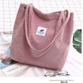 thumbnail image 5 of Bolso de mano para mujer, bolso grande de pana, bolso de mano para mujer, bolso de mano para mujer, bolso de mano para universidad, trabajo, escuela de niñas, 5 of 5
