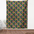 thumbnail image 4 of Floral Fabric by the Yard, Tropical Themed Pattern of Jungle Leaves and Colorful Flowers, Decorative Upholstery Fabric for Chairs & Home Accents, Multicolor by Ambesonne, 4 of 5