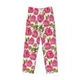thumbnail image 2 of Vsdgher Rose Flowers Print Mens Pajama Pants Sleep & Lounge Pants, PJ Bottoms With elastic waistb and Pockets, 2 of 5