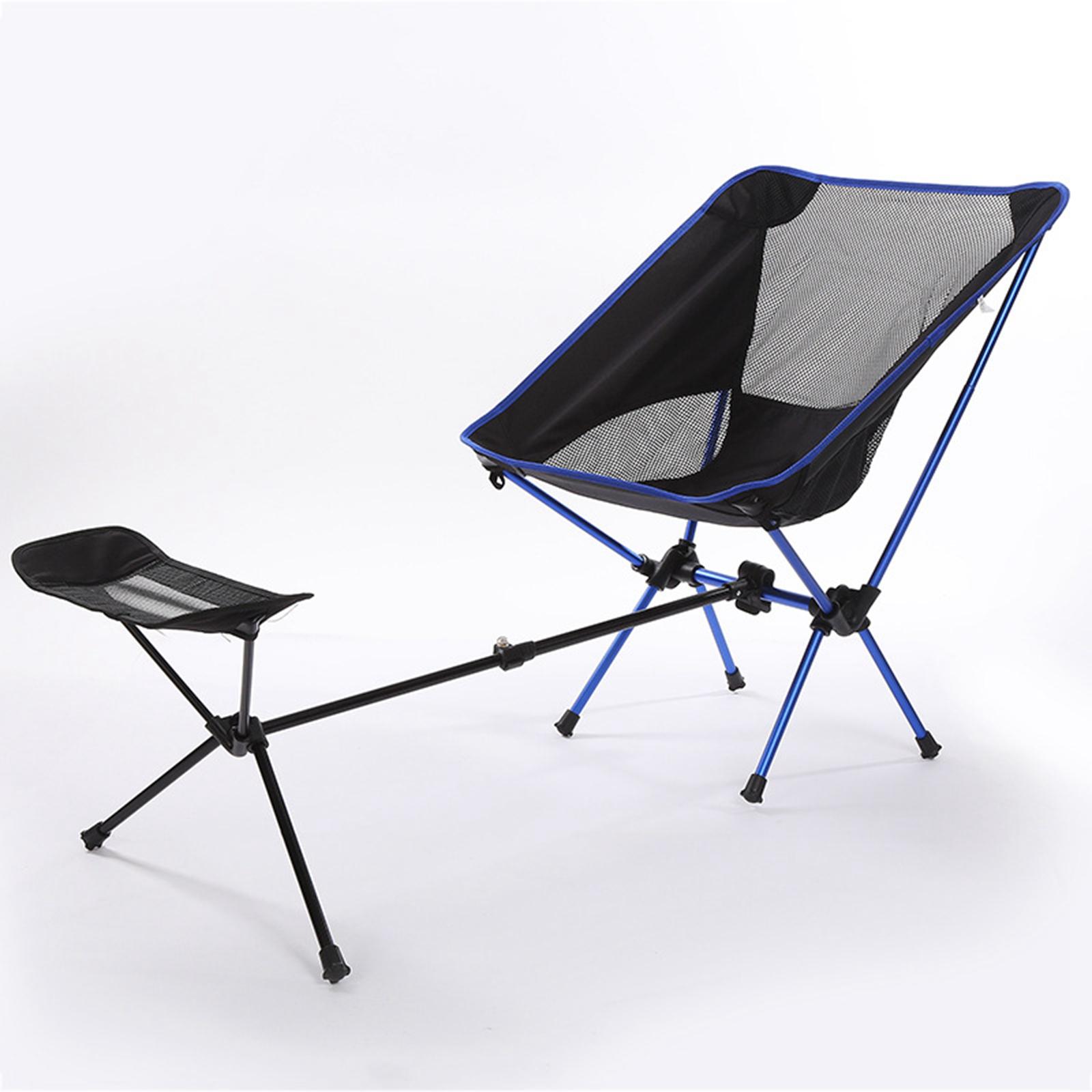 Folding Chair Footrest slip Picnic Camping Recliner Foot Stool Resting Black - image 4 of 10
