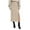 Beige, variant on Women's Skirt High Waisted Faux Leather Skirt Bodycon Front Split Pencil Slim Fit Midi Long Skirts