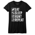 thumbnail image 1 of Monster Hunter Hunt Repeat Black Junior Women's T-Shirt, 1 of 2