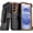 Black / Orange, variant on Defender Case for Samsung Galaxy S25 Plus with Belt Clip, Kickstand, Dual-Layer, Black