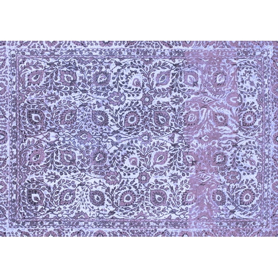 Ahgly Company Indoor Rectangle Abstract Blue Modern Area Rugs, 5' x 7'