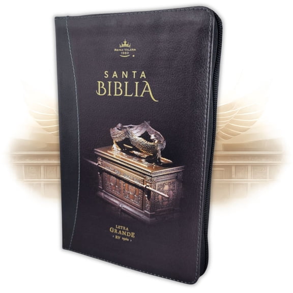Biblia con Cierre Letra Grande 12 puntos RV1960 imit piel vino con índice - Arca del Pacto