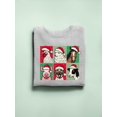 thumbnail image 3 of Farm Animals Xmas - Santa Hat Festive Men's Sweatshirt, 3 of 4
