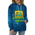 thumbnail image 5 of Geometry Dash Geometry Dash Hoodie 3D Print Pullover Hooded Long Sleeve Sweatshirts Tops Blouse with Pocket for Mens Womens, 5 of 7