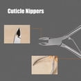 thumbnail image 2 of Pinzas para cutículas, alicates portátiles para uñas de acero inoxidable, tijeras para cutículas, herramienta de manicura y pedicura para uñas de manos y pies, 2 of 5
