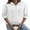 White, variant on DOKOTOO Women Hoodie Sweatshirt with Pockets Drop Shoulder Pullover Tops Drawstring Half Buttoned Tops Green XL US16-18