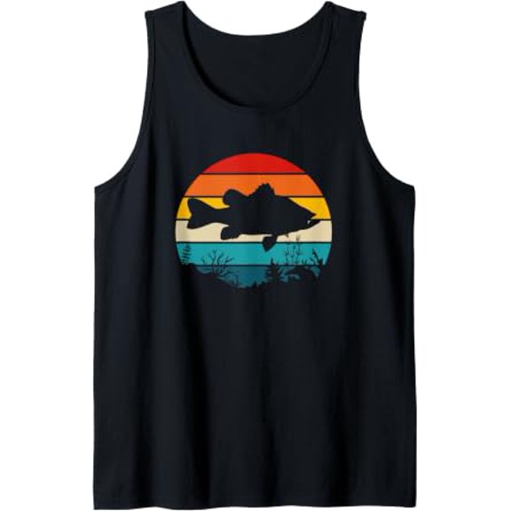 Bass Fishing Tank Top Size S-3XL