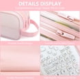thumbnail image 2 of Rirool Mesh Pencil Case Large Capacity, Clear 2 Compartment Pencil Pouch with Zipper, Big Pen Organizer for School Supplies, Travel Makeup Bag for Girls Teens Adults Pink, 2 of 7