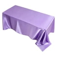 thumbnail image 2 of Light Purple Satin Tablecloth with Smooth Polyester Fabric, 57 X 84 Inch Rectangular Cover, for Wedding Banquet and Party Decorations, 2 of 3
