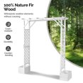thumbnail image 4 of Ktaxon 7.2ft Large Wood Arch with Planter Box Flat Top Trellis for Garden Climbing Plants White, 4 of 11