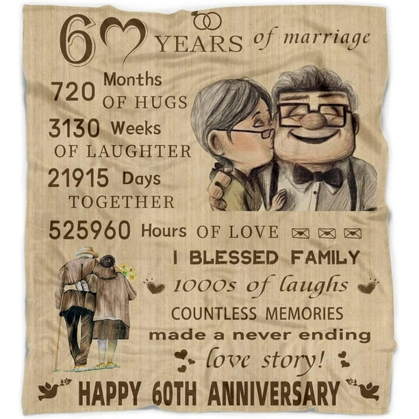 LHSHID Best 50th Wedding Anniversary Blanket Gifts for Couple Parents Ideas 30x40in