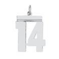 thumbnail image 1 of Collier Pendentif en Argent Sterling 925 Numéro 14 Charmes, 1 of 6