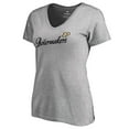 thumbnail image 2 of Women's Heathered Gray Purdue Boilermakers Dora V-Neck T-Shirt, 2 of 3