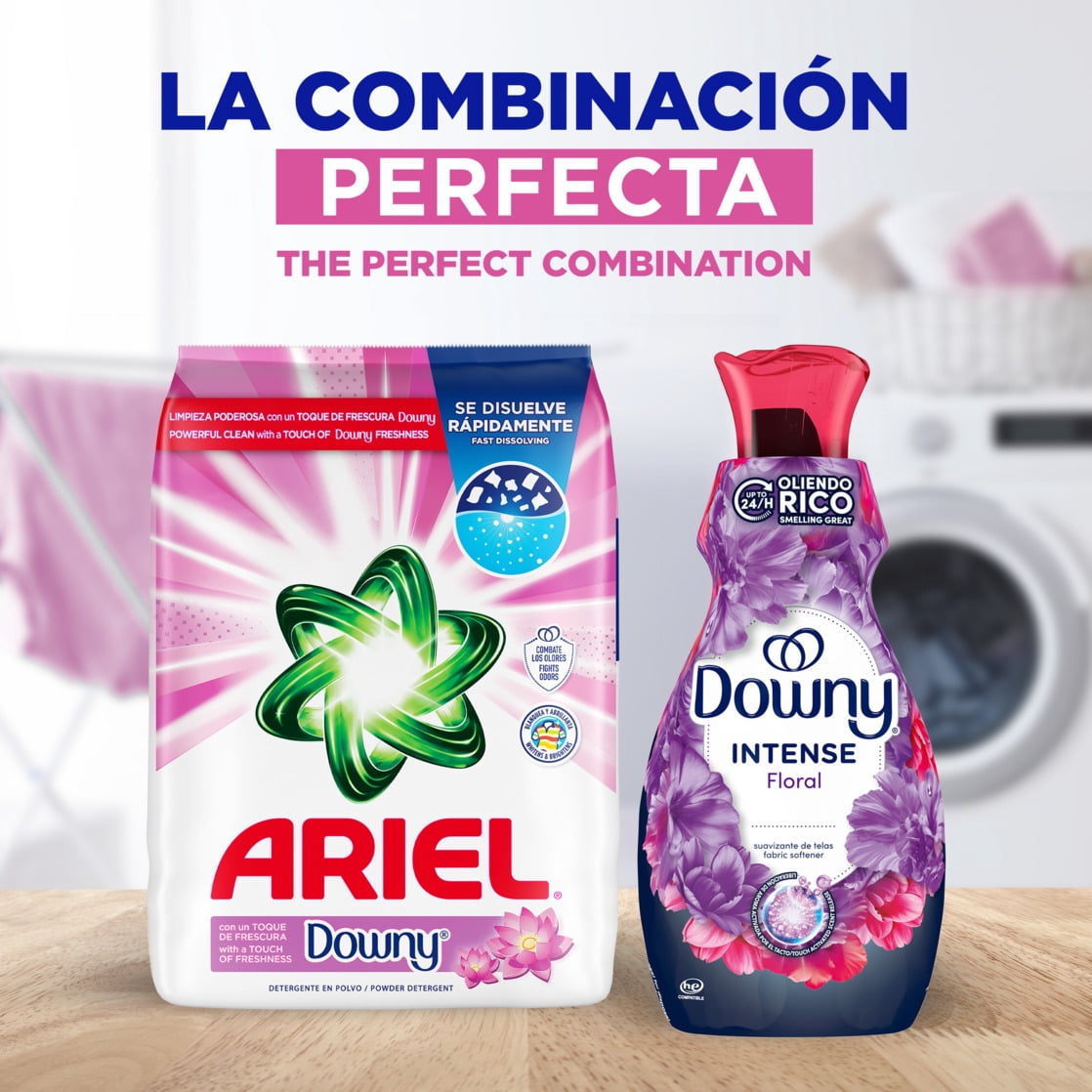 (2 pack) Ariel Laundry Detergent Powder, Touch of Downy Freshness, 4.3 kg, 96 Loads