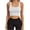 White Summer Tank Tops for Women, variant on Padded Tank Tops for Women Sleeveless Ribbed Knit Shirt Standard Wide Straps Push Up Yoga Bras Cropped Camisole Top