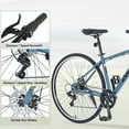 thumbnail image 4 of 700C Road Bike with Disc Brakes, 7 Speed Hybrid Bike, Bicycle for Adult Women Men, City Bike Suit for Rider 5'3"-5'8", Blue, 4 of 6