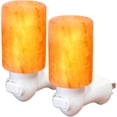 thumbnail image 1 of Nvzi Lámpara de sal nocturna con luces de colores de sal de cristal natural del Himalaya - Enchufe homologado por UL para iluminar dormitorios o baños (paquete de 2), 1 of 5
