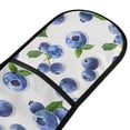 thumbnail image 2 of Dailycode Double Sided Oven Mitt with Loop Heat Resistant Kitchen Long Potholders 7" x 35" Blueberry and Leaf, 2 of 6