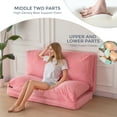 thumbnail image 4 of GOODONE Folding Beanbag Sofa Bed,Corduroy Memory Foam Convertible Floor Mattress,with Removable and Washable Cover,Suitable for Adults,Ideal for Living Room and Bedroom,Pink,Full, 4 of 9