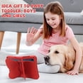 thumbnail image 3 of Butterfly Kids Case for Samsung Galaxy Tab S9 FE 5G 10.9"/ S9/ S8/ S7 11", Galaxy Tab A9+ Plus Case, Soft EVA Rotating Stand Lightweight Shockprof Kids Friendly Case Cover,Red, 3 of 6