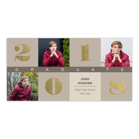 Sailboat Announcement - Classic Cubes Graduation Announcement