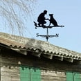 thumbnail image 7 of Metal Weather Vane Ornaments Suitable for Gardens Roofs Man and Dog Designs Iron Construction Wind Direction Indicators, 7 of 7