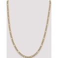 thumbnail image 2 of 14K Yellow & Rhodium 5.25mm Semi-Solid With Pave Figaro Chain (24 X 5.25) Made In South Africa pwc120-24, 2 of 5