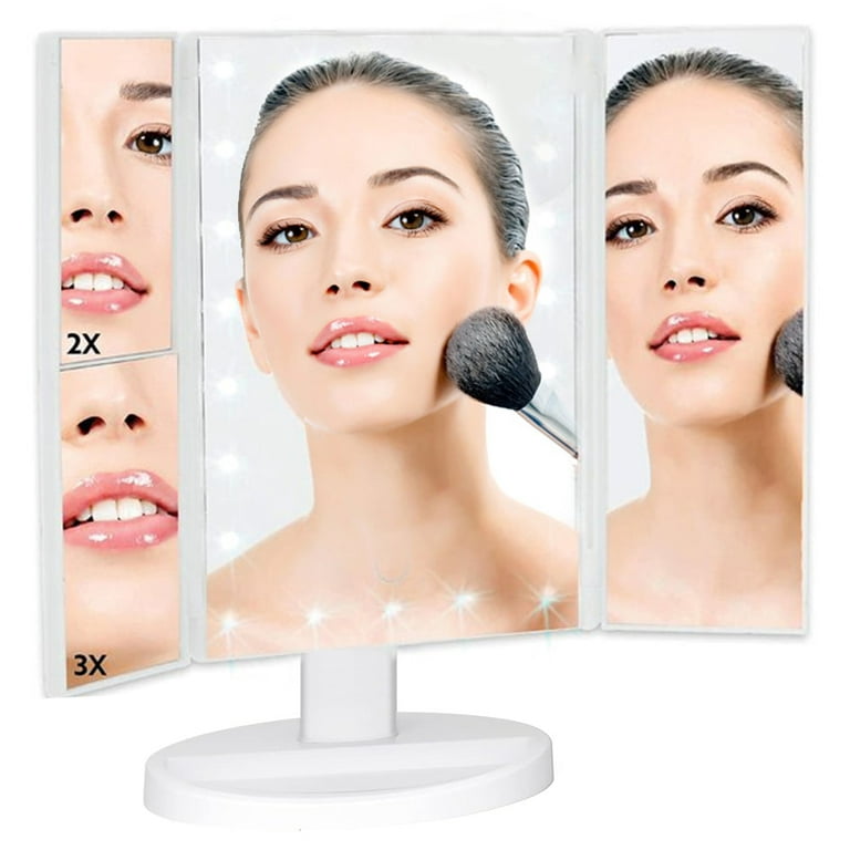 Romanda Vanity Mirror with Lights, Portable Travel Makeup Mirror with Lights, 3 Colors Lighted Makeup Mirror, Mini LED Mirror Makeup - Sm296, Size
