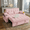 Pink, variant on Howcool 58" Convertible Sofa Bed Pull Out Couch Sleeper Loveseat with Teddy Fabric USB Charging Ports Adjustable Backrest Cup Holders and Side Pocket for Living Room Apartment Small Spaces,Light Grey