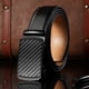 thumbnail image 3 of Black Men's Belt, Leather Ratchet Belt for Men Dress 120cm,Trim to Fit, 3 of 5