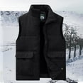 thumbnail image 2 of qolati Mens Puffer Vest Sherpa Lined Sleeveless Quilted Fleece Vest Jacket Corduroy Winter Warm Jacket Lightweight Outdoor Outwear, 2 of 9