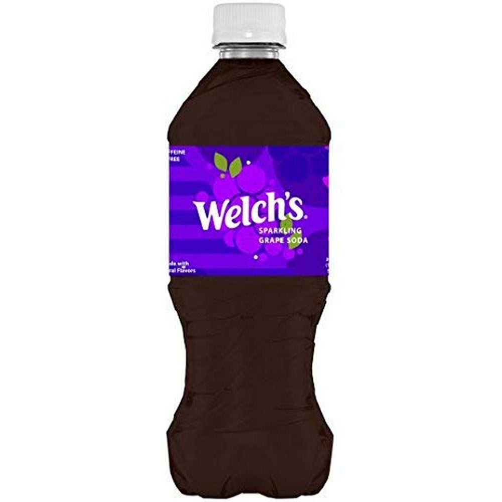 Welch's Sparkling Grape Soda 20 oz Bottle Pack of 24