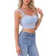 thumbnail image 4 of INSPIRAR CHIC Top de Mujer Sin Mangas de Encaje Floral Y2K Top Corto para Salir Talla XS Azul, 4 of 6