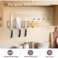 thumbnail image 2 of Extendable Magnetic Knife Holder for Wall, Magnet Knife Storage Strip Wooden 16-32 Inch, Use as Knife Bar, Knife Rack, Kitchen Utensil Organizers Tool, Wall Mount, Housewarming, Party, Gift Box, 2 of 8