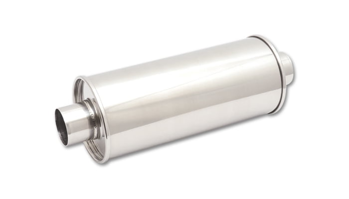 Vibrant Performance 1117 VIB1117 STREETPOWER ROUND MUFFLER, 2.25IN INLET/OUTLET (CENTER-CENTER)