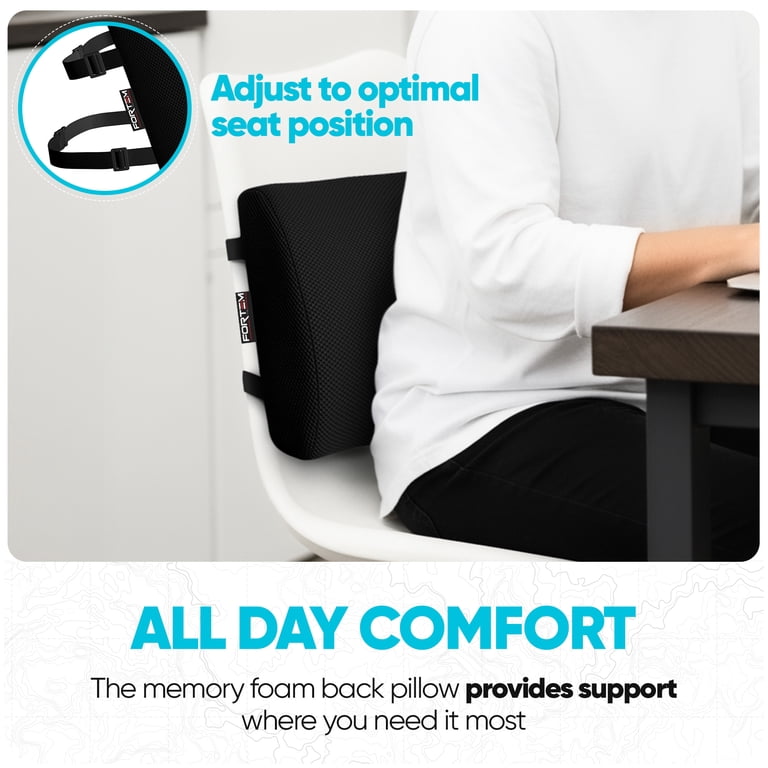 FORTEM Lumbar Support Cushion, Memory Foam Back Pillow photo 3