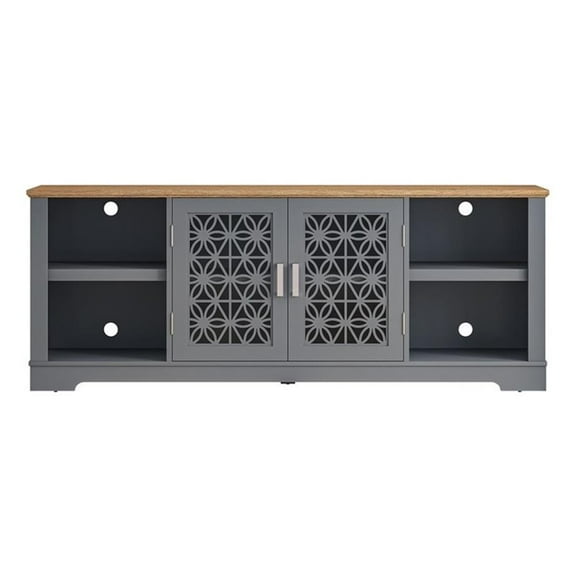 Pemberly Row 70 in. TV Stand Media Console for TV up to 75 in. - Gray