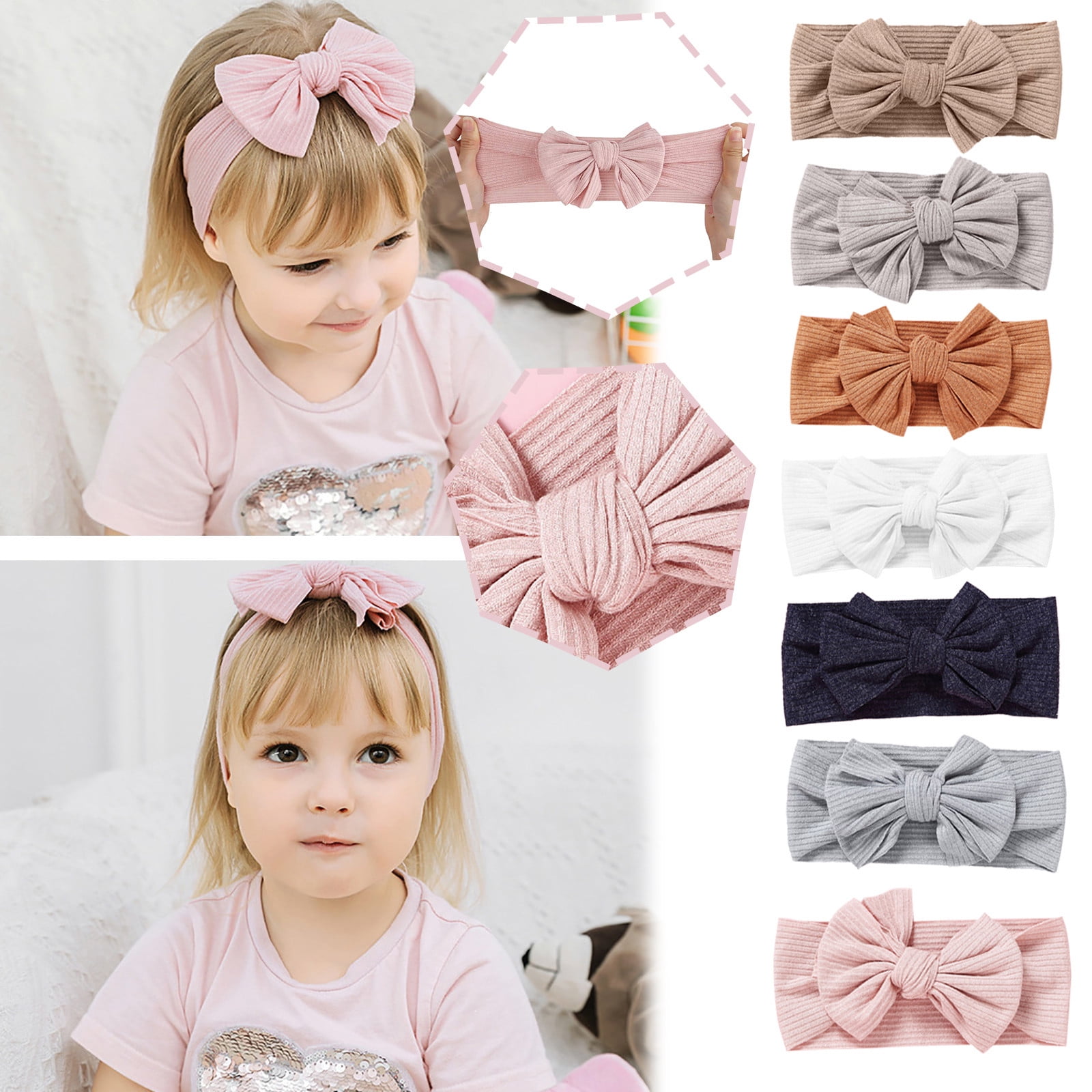 organic baby headbands baby headband bow neutral head wraps toddler headband organic cotton bows Toast color bow baby head wraps