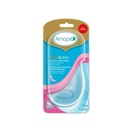 Amope GelActiv Extreme Heels Insoles for Women, 1 pair, Size