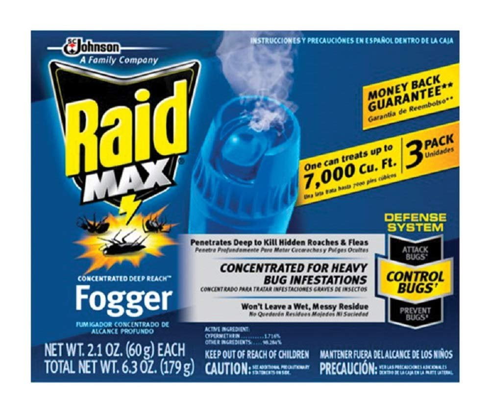 Raid Max Fogger, 2.1 OZ, 3 CT