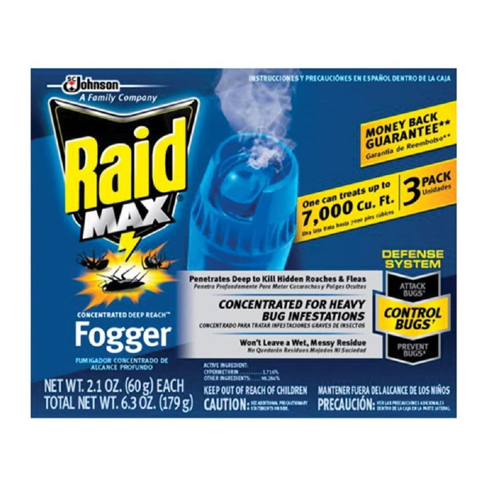 Raid Max Fogger, 2.1 OZ, 3 CT