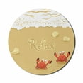 thumbnail image 1 of Crabs Mouse Pad for Computers, Funny Summer Card Animals on the Beach Holiday Vacation Theme Print, Round Non-Slip Thick Rubber Modern Gaming Mousepad, 8" Round, Sand Brown and White, by Ambesonne, 1 of 2