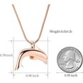thumbnail image 2 of Dolphin Shape Urn Necklaces for Ashes Stainless Steel Cremation Jewelry for Ashes Urns for Human Ashes Pendant Necklace with Funnel Filler Kit, 2 of 6
