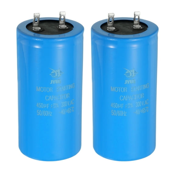 Uxcell 2Pcs Motor Start Capacitor, 450uf 300V CD60 Running Capacitor Starting Capacitor for Air Conditioners, Electric Motor Starts Running
