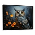 thumbnail image 2 of Designart "Nightfall Among The Silent Forest Owls" Animals Owl Floater Framed Wall Art Living Room, 2 of 5